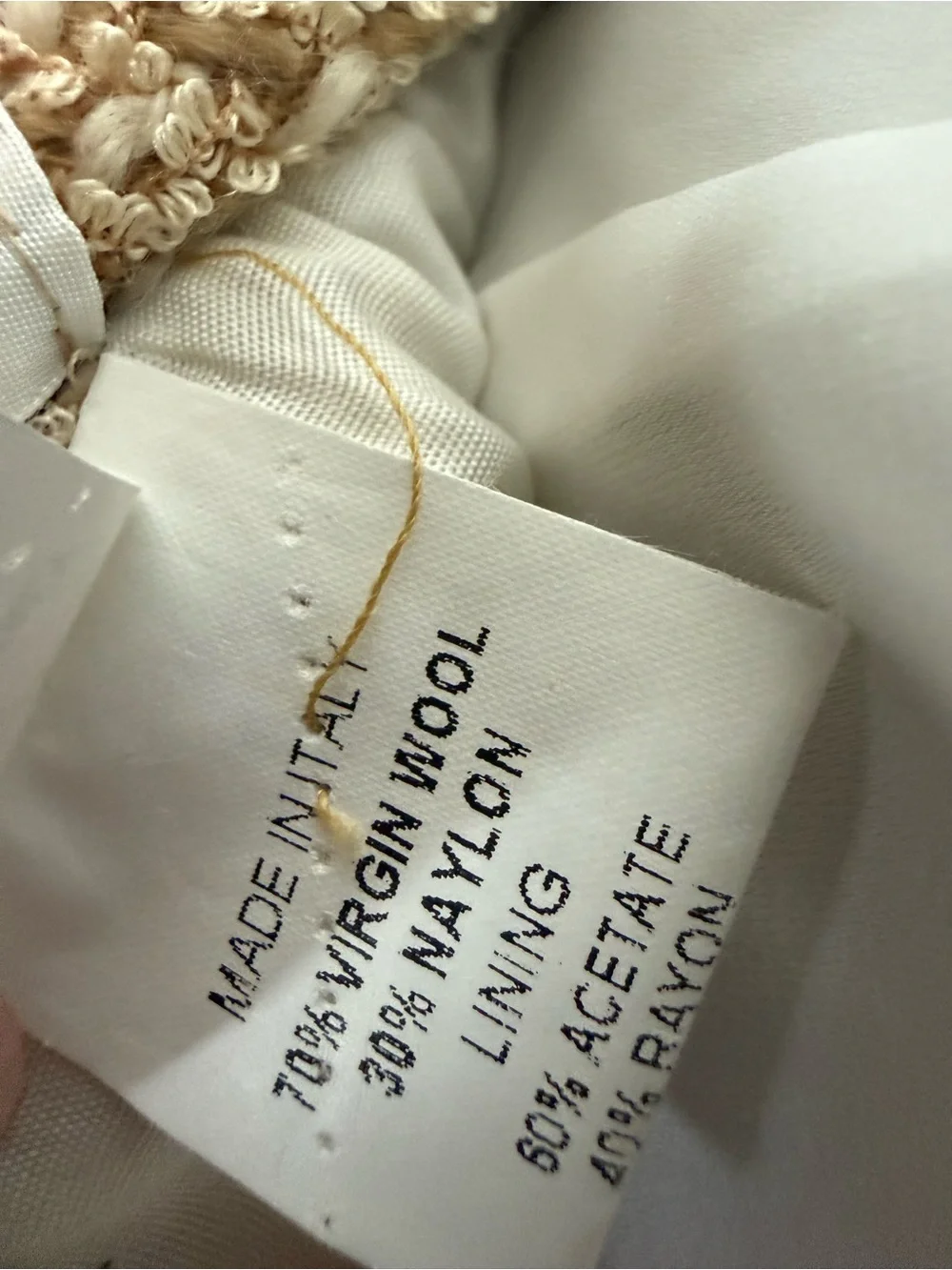 Barneys New York Beige Boucle Tweed Skirt